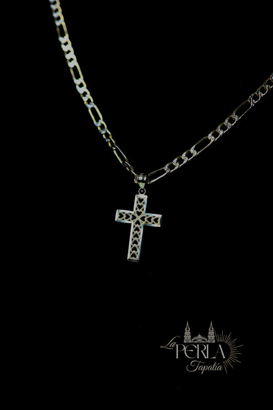 16. 14k Cross Hearths Pendant 1.5g