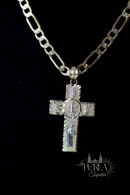 15. 14k Cross Saints Pendant 2.5g